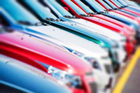 May different cars are lined-up.
